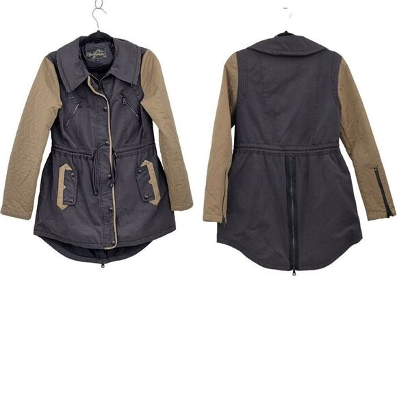 Sam Edelman Jacket Quilted Drawstring Black S Riding Equestrian Utilitarian - Picture 1 of 16